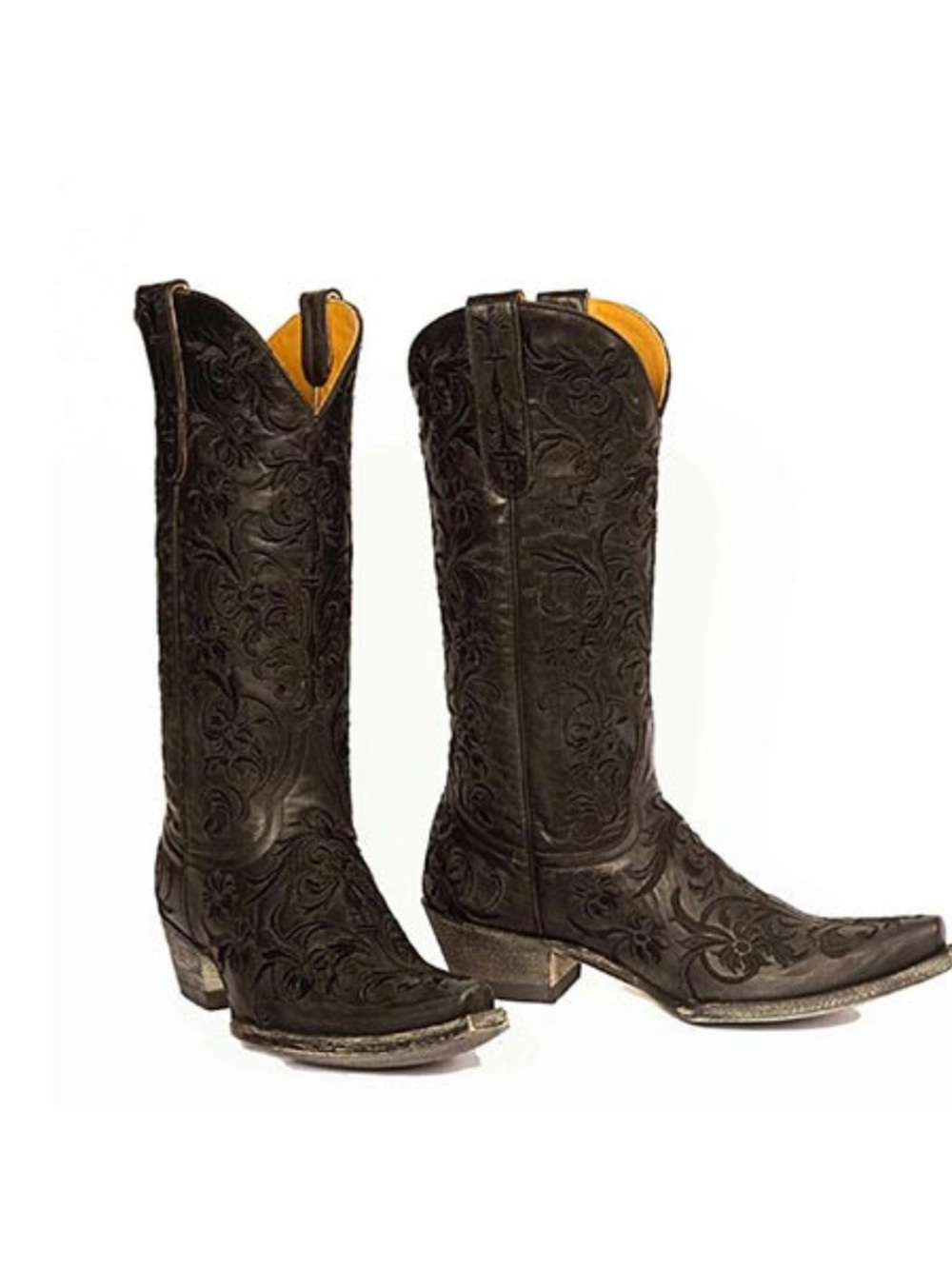 Old Gringo Clarise Emboidered Western Cowboy Black Boots Snip Toe 8